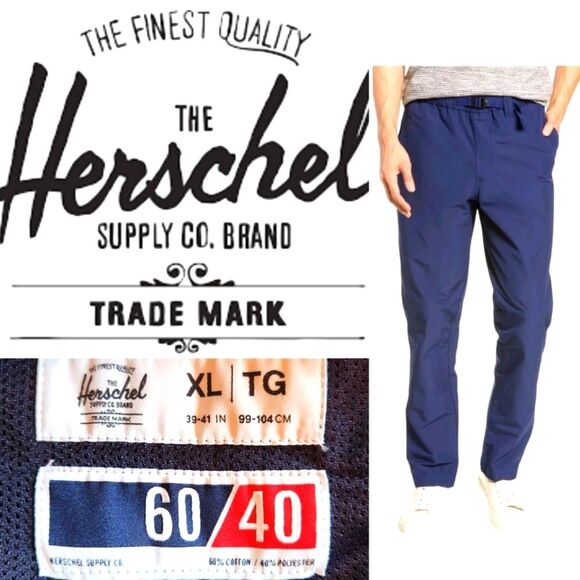 Herschel Supply‎ Co. Pants Ashland Navy Blue Ripstop Cotton Outdoor Hiking XL - Picture 2 of 16